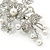 Bridal Crystal, Glass Pearl Floral Brooch In Silver Tone - 85mm L - view 5