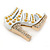 White Enamel, Crystal High Heel Shoe Brooch In Gold Tone - 35mm L - view 6