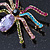 Multicoloured Austrian Crystal Spider Brooch In Gold Tone - 63mm W - view 4