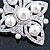 Bridal Austrian Crystal Imitation Pearl Brooch In Rhodium Plating - 63mm L - view 5