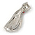 Pave Set Crystal Cat Brooch In Rhodium Plating - 50mm L - view 3