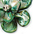 Green Shell Flower Brooch - 70mm Diameter - view 3