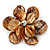 Brown Shell Flower Brooch- 70mm - view 4