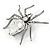 Clear Crystal Spider Brooch In Gun Metal Finish - 55mm - view 4