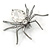 Clear Crystal Spider Brooch In Gun Metal Finish - 55mm - view 3