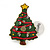 Flashing LED Lights Christmas Tree with Magnetic Closure Brooch - 30mm
