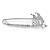 Rhodium Plated Crystal Butterfly Safety Pin Brooch - 65mm L - view 5