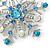 Crystal Snowflake Brooch In Rhodium Plating (Light Blue/ AB) - 52mm Across - view 3