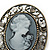 Vintage Inspired Classic Cameo Brooch In Bronze Tone - 45mm Across - view 2