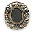 Vintage Inspired Classic Cameo Brooch In Bronze Tone - 45mm Across - view 4