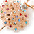 Gold Plated Multicoloured Crystal Ballerina Brooch - 55mm L - view 4