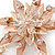 Rose Gold Layered Crystal Flower Brooch with Dangles - 11cm L - view 2
