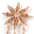 Rose Gold Layered Crystal Flower Brooch with Dangles - 11cm L - view 4