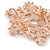 Rose Gold Tone Clear Crystal Snowflake Brooch/ Pendant - 45mm D - view 2