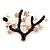 Black Enamel Sakura Tree In Rose Gold Tone Metal Brooch/ Pendant - 55mm W - view 6