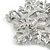 Rhodium Plated Clear Crystal Snowflake Brooch/ Pendant - 45mm D - view 7