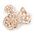 Cute Small Crystal Bicycle Brooch In Gold Tone - 30mm - view 3