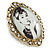 Audrey Hepburn Portrait Crystal Brooch In Gold Tone Metal - 55mm L - view 3