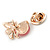 Tiny Multicoloured Butterfly Pin Brooch In Gold Tone Metal - 22mm W - view 3