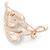 Rose Gold Tone Clear/ Plum Crystal Calla Lily Brooch - 50mm L - view 5