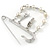 Silver Plated Safety Pin Brooch With Pearl Bead Chain and Charms - 65mm - view 5