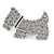 Little Doggy Crystal Brooch In Rhoduim Plated Metal - 30mm - view 2