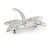 Stunning Small Clear Crystal Dragonfly Brooch In Rhodium Plating - 30mm L - view 3