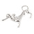 Stylish Badger-Dog Brooch In Polished Rhodium Plated Metal - 45mm L - view 2