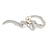 Fancy Polished Rhodium Plated Cream Simulated Pearl Brooch - 53mm L - view 4
