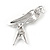 Small Crystal Pigeon Bird Brooch In Rhodium Plated Alloy - 35mm L - view 3