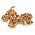 Happy Dalmatian Puppy Dog Brooch In Gold Tone Metal - 55mm - view 2