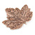 Large Copper Tone Maple Leaf Brooch - 70mm L - view 5
