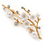 Delicate Sakura/ Cherry Tree Brunch In Matte Gold Finish - 70mm Across
