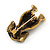 Vintage Inspired Dachshund Dog Brooch In Antique Gold Tone - 33mm Tall - view 4