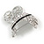 Clear and AB Crystal Pram Brooch Baby's Pram Carriage in Silver Tone Metal - 35mm Tall - view 4