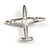 Clear Crystal Aeroplane Brooch In Silver Tone Metal - 50mm Across - view 6