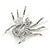 Sparkling Crystal Spider Brooch In Silver Tone Metal (Clear/ Black) - 40mm Tall - view 6