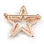 Rose Gold Tone Clear Austrian Crystal Open Layered Star Brooch - 40mm Across - view 4