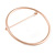 Contemporary Large Open Cut Eternity Circle of Love Brooch In Matt Rose Gold Tone - 70mm Diameter - view 2
