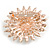 Bridal/ Prom/ Wedding Faux Pearl Crystal Corsage Brooch In Rose Gold Tone - 50mm D - view 4