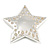 Clear Crystal Star Magnetic Brooch In Silver Tone - 55mm D - view 3