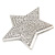 Clear Crystal Star Magnetic Brooch In Silver Tone - 55mm D - view 4