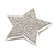 Clear Crystal Star Magnetic Brooch In Silver Tone - 55mm D - view 5