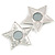 Clear Crystal Star Magnetic Brooch In Silver Tone - 55mm D - view 6