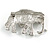 Small Adorable Elephant Brooch In Silver Tone Metal - 40mm Across - view 5