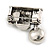 Vintage Inspired Aged Silver Tone Small Camera Brooch - 30mm Across - view 5
