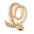 'Q' Gold Plated Clear Crystal Letter Q Alphabet Initial Brooch Personalised Jewellery Gift - 45mm Tall - view 6