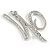 'W' Rhodium Plated Clear Crystal Letter W Alphabet Initial Brooch Personalised Jewellery Gift - 35mm Tall - view 6