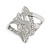 Fancy Women's Clear Crystal Scarf Ring Clip Slide in Silver Tone Metal - 30mm Tall - view 8