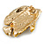 Statement Crystal Fish Brooch In Gold Tone (Black/ Citrine/ AB/ Grey) - 47mm Across - view 3
